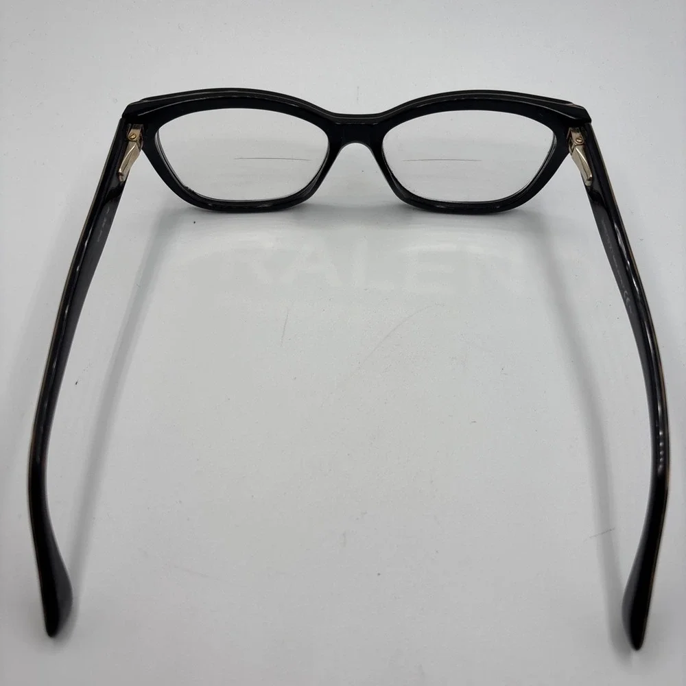 JIMMY CHOO JC146 PUE 53-15-140 EYEGLASSES BLACK/LEOPARD FULL RIM FRAME W/CASE